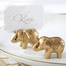 Lucky Golden Elephant Place Card Holders